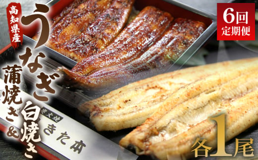 うなぎ 定期便 国産 6回 うなぎ 蒲焼き 白焼き セット 120g 各1尾(無頭) 魚介 国産 海鮮 魚 かばやき 鰻 ウナギ 惣菜 おかず お手軽 しらやき 加工品 加工食品 冷凍  Wun-0053 1806742 - 高知県香南市