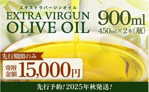 【先行予約】オリーブオイル  450ml×2本 (合計900ml) 【2025年10月中旬以降順次発送】 【エキストラバージンオイル 油 あぶら 食用油 調味料 オリーブ オリーブ油 ブレンド セット アヒージョ パスタ サラダ 万能 加工食品】 [A-20501]