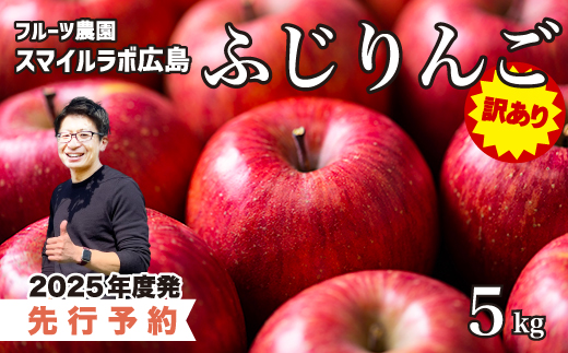 【先行受付】訳あり ふじりんご5kg りんご リンゴ 林檎 新鮮 傷あり 訳あり 産地直送 広島県三原市 【2025年10月頃より順次発送】059011 1854749 - 広島県三原市