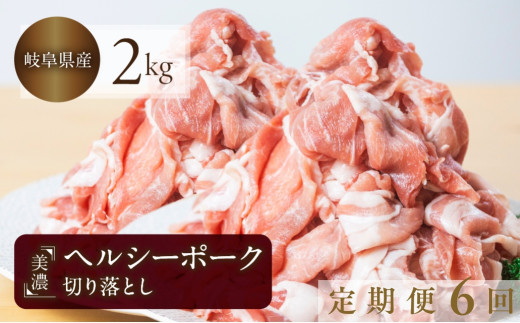 【定期便6回】豚肉 切り落とし 500g × 4 計2kg 美濃ヘルシーポーク | 豚肉 肉 小間切れ 小分け ぶた ブタ 切落し きりおとし 冷凍 トキノ屋食品