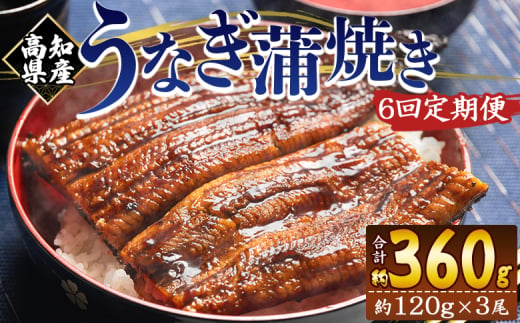 国産 うなぎ 定期便 100g～120g 3尾 6回 蒲焼き 高知県産 養殖 魚介 国産 海鮮 魚 かばやき 鰻 ウナギ 惣菜 おかず お手軽 加工品 加工食品 冷凍 Wfb-0043 1818011 - 高知県香南市