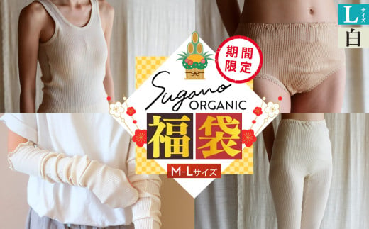 F13 SuganoORGANIC 新春 商品 詰め合わせ 福袋 L サイズ 白 オーガニックコットン 100% | 白 茶 緑 S M L オーガニック コットン 下着 ショーツ スガノ工房 奈良県 御杖村 みつえむら