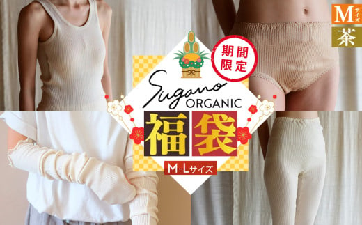 F13 SuganoORGANIC 新春 商品 詰め合わせ 福袋 M サイズ 茶 オーガニックコットン 100% | 白 茶 緑 S M L オーガニック コットン 下着 ショーツ スガノ工房 奈良県 御杖村 みつえむら