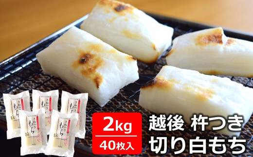 【12/15決済完了分まで年内発送】きねつきもち 白もち 40切 2kg （400g×5袋） 食べきり [Y0391]