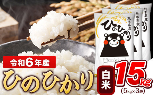 令和6年産 白米 ひのひかり 15kg《2月上旬-2月末頃出荷予定》令和6年産 熊本県産 ふるさと納税 白米 精米 ひの 米 こめ ふるさとのうぜい ヒノヒカリ コメ お米 おこめ 1411589 - 熊本県玉東町