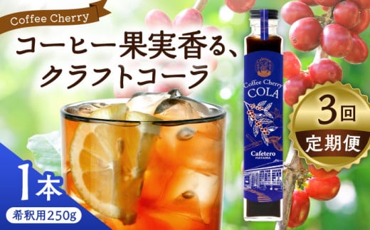 [全3回定期便]カフェテーロ葉山 コーヒーチェリーコーラ 250g×1本 / 天コーラ エナジードリンク 酸味 コーヒー 神奈川県 葉山町 クラフトコーラ 天然 ドリンク 炭酸 [合同会社エンディレクト] [ASBM007]