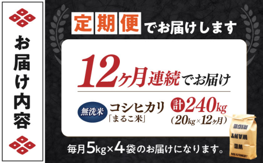 【全12回定期便】無洗米 コシヒカリ 滋賀県西浅井町産「まるこ米」20kg（5kg×4）　滋賀県長浜市/ONE SLASH 株式会社[AQCZ035]  米 お米 白米 無洗米 こしひかり 20kg 地域 応援 定期便 1837011 - 滋賀県長浜市 |