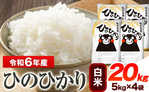 令和6年産 新米 ひのひかり 白米 20kg 《7-14営業日以内に出荷予定(土日祝除く)》 熊本県産 白米 精米 ひの 送料無料 熊本県 山江村 1467827 - 熊本県山江村