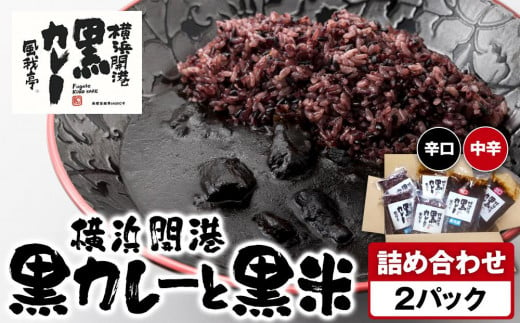 風我亭の横浜開港黒カレーと黒米の詰め合わせ　2パック【辛口1個、中辛1個】 1855109 - 神奈川県横浜市