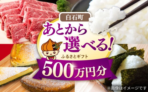 【あとから選べる】白石町ふるさとギフト 500万円分 / あとから寄附 あとからギフト あとからセレクト 選べる寄付 選べるギフト 寄附 500万円 5000000円 肉 米 海苔 [IZY024]