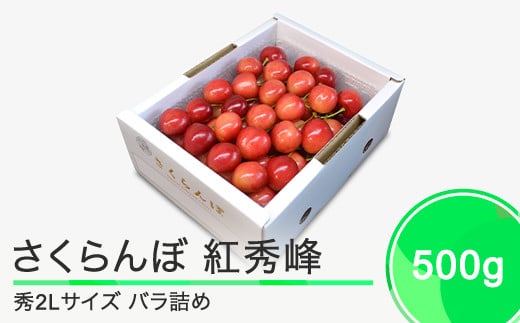 さくらんぼ 紅秀峰 秀2L 500g 2025年産 令和7年産 山形県産 ふるさと納税 果物 くだもの フルーツ 期間限定 冷蔵配送 先行受付 グルメ 取り寄せ ご当地 特産 産地 直送 送料無料 東北 山形県 人気 ry-bss2b500 1892399 - 山形県大石田町