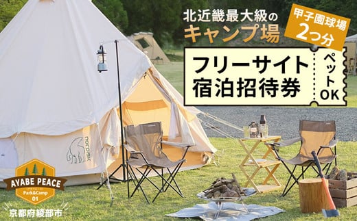 キャンプ場 フリーサイト宿泊招待券 【 関西 京都 綾部 キャンプ キャンプ場 宿泊券 フリーサイト おすすめ ペット可 ドッグラン 犬連れ キャンプサイト利用券 アウトドア 旅行 宿泊 】 1503559 - 京都府綾部市