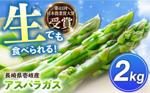 【先行予約】壱岐産　アスパラガス 2kg（L~2Lサイズ）　【2025年3月以降順次発送】《壱岐市》【壱岐市農業協同組合】 [JBO148] 22000 22000円 1884938 - 長崎県壱岐市