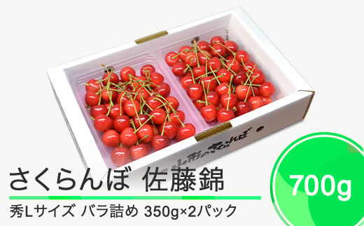 さくらんぼ 佐藤錦 秀L 700g （350g×2パック） 2025年産 令和7年産 山形県産 ふるさと納税 果物 くだもの フルーツ 期間限定 冷蔵配送 先行受付 グルメ 取り寄せ ご当地 特産 産地 直送 送料無料 東北 山形県 人気 ry-snslb700 1892401 - 山形県大石田町