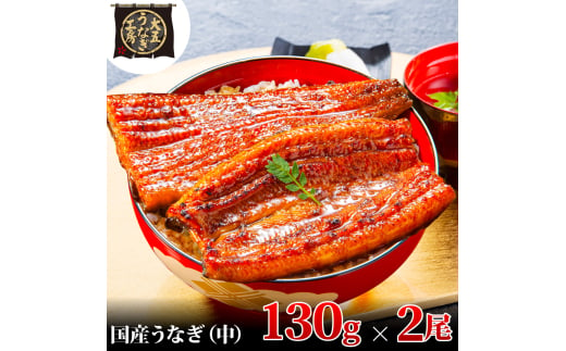 [№5695-1746]うなぎ蒲焼 130g×2尾(260g) うなぎ ウナギ 鰻 蒲焼 蒲焼き 静岡 島田市 1905163 - 静岡県島田市