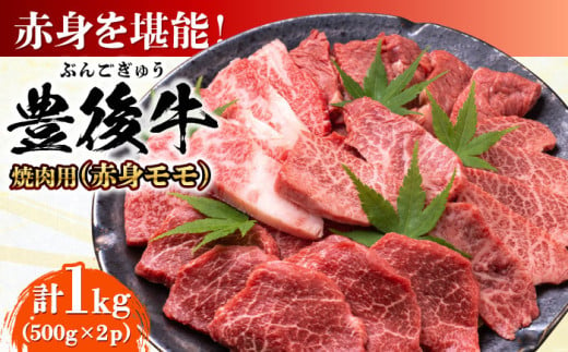 おおいた豊後牛 赤身モモ 焼肉用 1kg(500g×2P) 日田市 / 株式会社MEAT PLUS　牛 うし 黒毛和牛 和牛 豊後牛 [AREI020] 1838537 - 大分県日田市