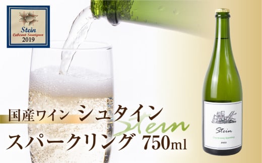 Stein シュタイン ワイン スパークリング シャルドネ 石巻産 葡萄100％使用 スパークリングワイン 国産 1897086 - 愛知県豊橋市