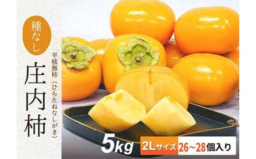 【令和7年先行受付】庄内柿 四郎左衛門 2Lサイズ 約5kg(26～28個) 果物 フルーツ FSY-2103 1985653 - 山形県山形県庁