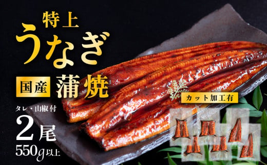 【01月発送】国産うなぎ蒲焼 特上カットうなぎ 6パック 550g以上 山椒付き 鰻 ウナギ たれ タレ たっぷり うな重 鰻重 ひつまぶし