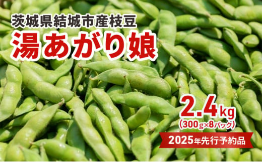 先行予約 茨城県結城市産枝豆「湯あがり娘」2.4kg（300g×8パック）（茶豆味） [№5802-0957] 1172464 - 茨城県結城市