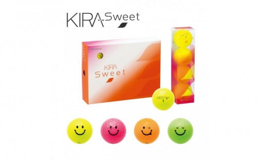 ゴルフボール KIRA SWEET KIRAキャラ 12球入 2ダース【4色入り】 レディース ソフト kasco キャスコ 1907772 - 香川県さぬき市