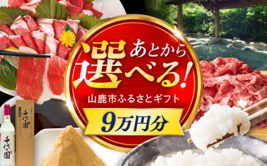 【あとから選べる】山鹿市ふるさとギフト 9万円分 米 牛肉　豚肉 馬刺し くまもと黒毛和牛 定期便 山鹿 [ZEC029]