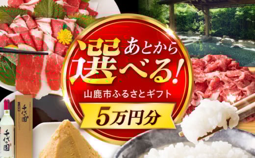 【あとから選べる】山鹿市ふるさとギフト 5万円分 米 牛肉　豚肉 馬刺し くまもと黒毛和牛 定期便 山鹿 [ZEC025]