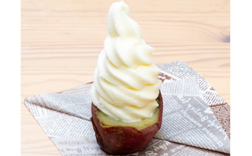 焼きイモソフトクリーム4個とさつまいもプリンセット さつまいもマニア さつまいも農カフェきらら 【0022-0001-01】