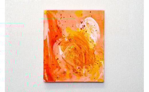 大特価】強力開運絵画 イエロー 手描き一点もの アクリル画 胡散臭い