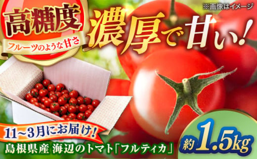 島根県産 海辺のトマトバラ「フルティカ」 1.5kg【11～3月限定】 島根県松江市/株式会社さんちゃんファーム [ALAX002]｜トマト とまと 野菜 やさい フルティカ 国産 糖度 旬 甘い サラダ フルーツトマト