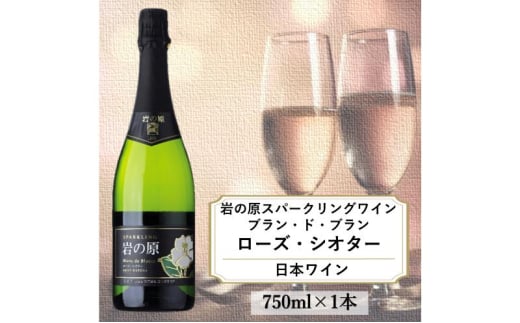 ワイン 岩の原スパークリングワイン ブラン・ド・ブラン ローズ・シオター（750ml） 酒 ギフト 新潟 上越