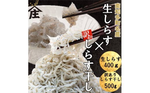 生しらす 400g 訳ありしらす干し 500g セット 冷凍 刺身 真空パック しらす干し 炒飯 パスタ ごはん 丼 サラダ 魚 料理 愛知県 南知多町 師崎 シラス しらす 小魚 魚貝 魚貝類 しらす シラス 海鮮 しらす丼 シラス丼 ふるさと納税しらすしらす おすすめ 大人気 南知多産しらす愛知県産しらす 