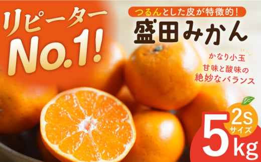 【小玉みかん】盛田みかん 2Sサイズ 約5kg ー2025年1月より発送ー 長与町/山口農園 [EBI013]