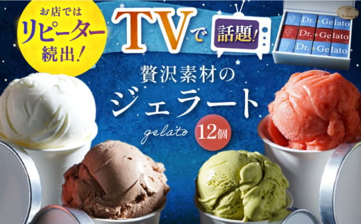 長崎アイス Dr.+Gelato ジェラート12個セット 長崎県/株式会社夜のジェラート [42AACK002] 1918200 - 長崎県長崎県庁