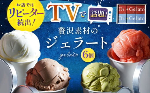 長崎アイス Dr.+Gelato ジェラート６個セット 長崎県/株式会社夜のジェラート [42AACK001] 1918199 - 長崎県長崎県庁