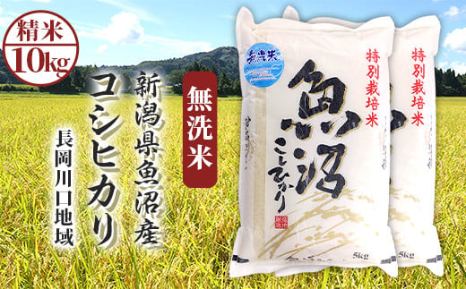 H0-7M101新潟県魚沼産コシヒカリ(長岡川口地域)無洗米10kg(5kg×2袋)