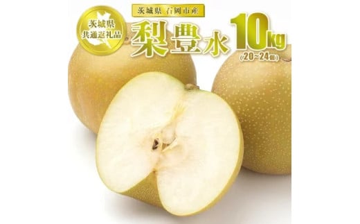 豊水 10kg 20～24個【茨城県共通返礼品 石岡市】 ※2025年9月～9月下旬頃に順次発送予定 1922131 - 茨城県守谷市