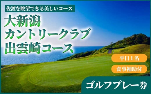 [大新潟カントリークラブ 出雲崎コース] ゴルフプレー券(平日1名利用)1枚 ゴルフ券 新潟県 出雲崎町