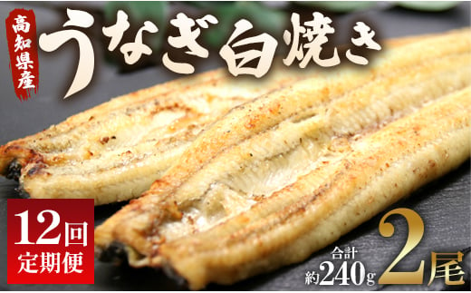 12回 定期便 うなぎ 白焼き 国産 120g 2尾 (無頭) 魚介 国産 海鮮 魚 かばやき 鰻 ウナギ 惣菜 おかず お手軽 加工品 加工食品 冷凍 Wun-0038