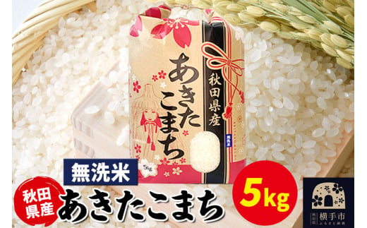 あきたこまち 5kg×1袋【無洗米】令和6年産 秋田県産 こまちライン 1920201 - 秋田県横手市