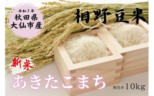 【無洗米】※新米予約＜令和7年産＞秋田県大仙市産 あきたこまち 10kg