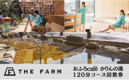 ＜ THE FARM ＞ おふろcafe かりんの湯 平日限定 120分コース 回数券 11枚 _ 利用券 体験 観光 ギフト プレゼント 温泉 サウナ 【1373919】 611210 - 千葉県香取市