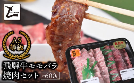 岐阜県垂井町のふるさと納税 A5飛騨牛　モモバラ焼肉セット計600ｇ