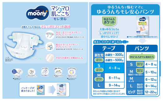 【2ヶ月連続定期便】ムーニーマン 女の子用 ビッグサイズ 38枚×4袋