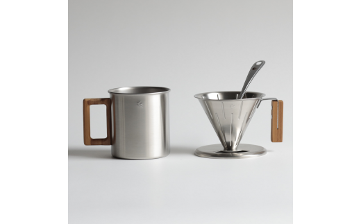 グローカルスタンダードプロダクツ TSUBAME / M&W Coffee Dripper & Mug セット / シルバー FC020265 [ GLOCAL STANDARD PRODUCTS マグ マグカップ ドリッパー ステンレス 日本製 新潟県 燕市 燕三条 ]