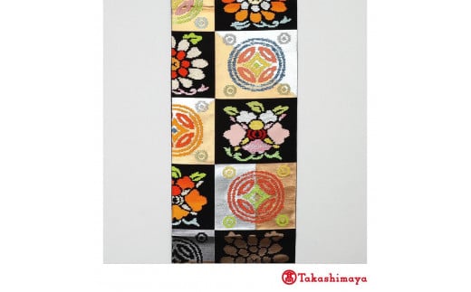 【龍村美術織物】龍村錦帯 袋帯 遠州七宝錦 黒【高島屋選定品】