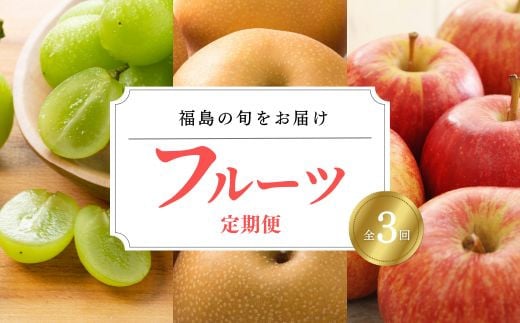 No.1642フルーツ3品定期便 シャインマスカット/なし/りんご【2025年発送　先行予約】 283634 - 福島県福島市