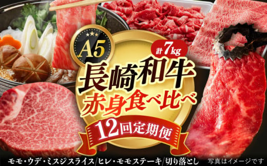 【全12回定期便】【 A5ランク 】 長崎和牛 赤身定期便 《小値賀町》【有限会社肉の相川】[DAR035] モモステーキ 切り落とし ミスジ ヒレ ヒレ肉 国産 和牛 長崎和牛 牛肉 ステーキ 焼肉 BBQ 赤身 A5 あいかわ モモ モモ 35万円 以上 401267 - 長崎県小値賀町