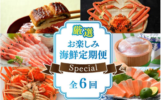 厳選 お楽しみ海鮮定期便 Special　全6回 | 越前がに ズワイガニ カニ 蟹 ずわいがに えび サーモン ふくいサーモン 鯖 サバ 鯛 タイ 小鯛 ささ漬け うなぎ 冷凍 冷蔵 小分け 福井県 小浜市 日本海