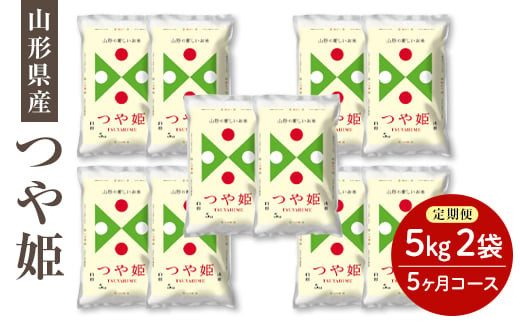 令和6年度産米 【定期便】県産米つや姫10kg×5か月コース F2Y-4082